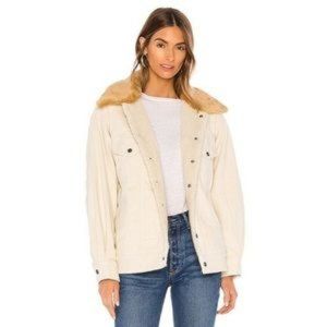 Levi’s corduroy faux fur oversized jacket NWT